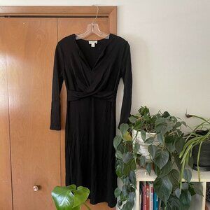 Ann Taylor Loft black workwear shift dress